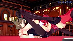 Hentai 3D: Festenia and Chitose's wild lesbian encounter