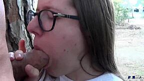 Young Redhead Spanish Girl Sucks Cock In Public Outdoor Spot