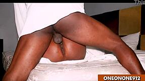 Real sex with a black beauty with a big dick and cum inside her vagina