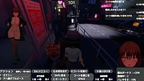 Public anime hentai featuring Sereka’s solo play in a transparent coat