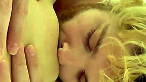 A huge orgasm from a sensual shaved pussy lick
