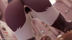 loona's big ass gets wild in clothed hentai action