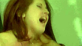 Hot red-haired woman gives great blow job and rides dick like in a porn movie