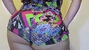 A brunette gives a sloppy blowjob to a big assed BBW from Brazil