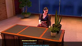 Sultry 3D cartoon in a fashion business simulation game