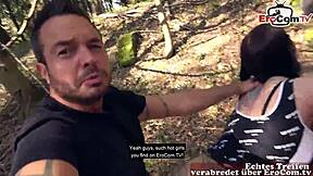 German MILF hitchhiker gets picked up for some wild fun