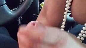 Samantha gives a great blow job outdoors with her lover
