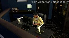 Grandma’s special sex adventure with huge tits and ass in The Sims 4