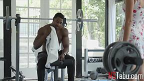 Skinny black guy gives stepsis a workout she loves with his big dick