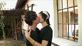 Young and straight village boys having sex with twinks in an bareback orgy