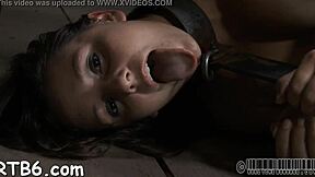 Hardcore sex with tight pussy and rough blowjob