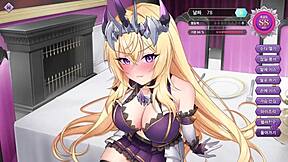 The arrogant kaiju princess Dinyu in anime game and hentai videos