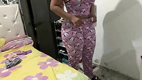 Mother in law wears sexy pajamas