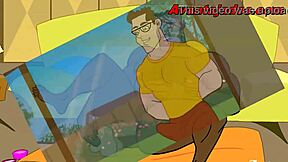 Cartoon porn: Gay comic book-style sex scenes