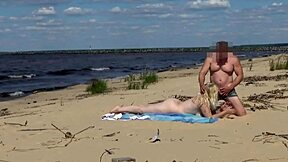 Mommy's Big Ass Takes It All on Beach