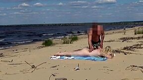 3D video of big ass homemade brunette getting nailed on the beach