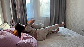 Beautiful amateur with natural tits gets rough and loud in this homemade porn video