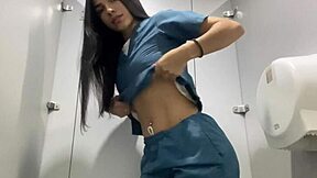 Public masturbation ends up in a nice climax