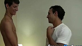 A young and straight man masturbates with gay for pay twinks