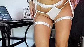 Softcore housewife gets horny and flashes her big ass