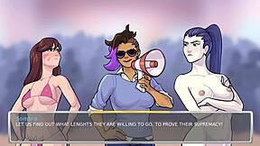 Widowmaker and Diva in 3D animated porn adventure