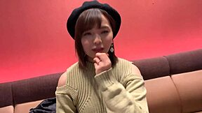 Perverted Japanese wife with rotor in panties gets creampied and facial in part 1