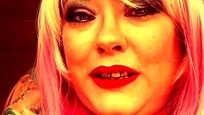 Chubby British dominatrix Tina Nua smokes a Superking