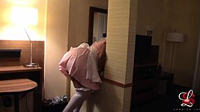 Big dick fucking in anime maid costume