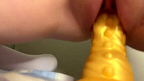 I have two orgasms with my huge sex toys