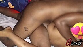 Black couple’s homemade sex tape with a big dick lover