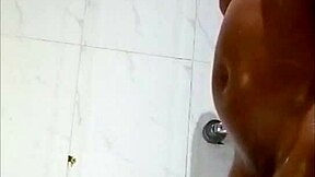 Hot girlfriend gets a shower and that is not all