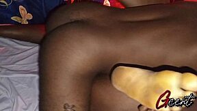 Black couple’s homemade sex tape with a big dick lover
