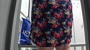 Spy cam in poolside locker room captures mature MILF