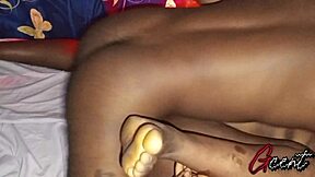 Black couple’s homemade sex tape with a big dick lover