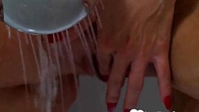 Stepmother with big boobs gives a shower scene that is quite provocative