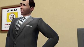 Cartoon adult comedy with office theme and anime style