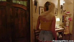 Hot Latina massaging with oil and hard sex in the shower