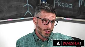 Nicole Aria, a hot and evil girl, gets fucked in the classroom