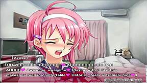 Animated hentai with big-boobed women using sex toys outdoors