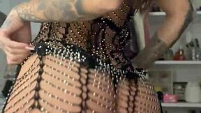 Beautiful brunette Susy Gala wears lingerie and sexy outfits