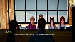 A family of anime style cheerleaders in a hot game