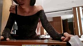 A Chinese girl’s embarrassment makes her boyfriend horny