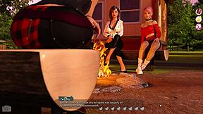 3D animated video of helping hot girls in a perverted game with cumshots