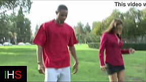 Hot brunette milf has her hunger for big cock met by black man