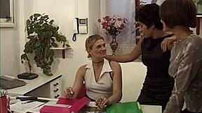 Italian secretary gets gangbanged by all her coworkers