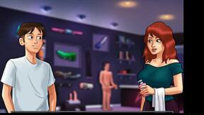 hey guys, summertime saga brings hot massage parlor sex with shy redhead