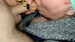 Stepmother’s curvaceous body seduces in a hot bathroom scene
