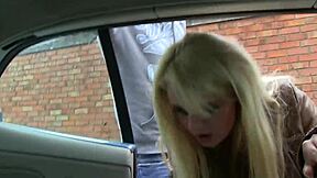 British MILF undressing outdoors for public cock hunting