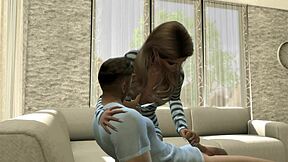 Beautiful woman gets seduced in a luxurious penthouse in the world of Sims 4