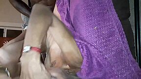 Granny's tight pussy gets pounded at gloryhole